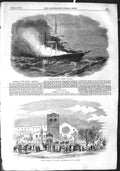 Old Antique Print 1855 Fire Ship Madonna Belfast Funeral Don Carlos Just 19th