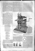 Original Old Antique Print 1855 Napier'S Patent Bullet Compressing Machine 19th