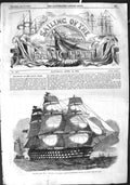 Old Antique Print 1855 Baltic Fleet Ships Duke Wellington Admiral Dundas 19th