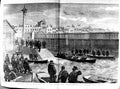 Old Antique Print 1855 Departure Portsmouth Dockyard Dundas Baltic Boats 19th