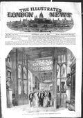 Original Old Antique Print 1855 Emperor France Windsor Castle London England