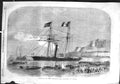 Old Antique Print 1855 Scene Arrival Emperor Empress French Dover Ships 19th