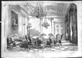 Old Antique Print 1855 Conference Roo Foreign Office Vienna Table Chairs 19th