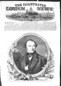 Original Old Antique Print 1855 Lord John Russell M.P. Minister England 19th
