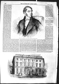 Original Old Antique Print 1855 Foreign Office Vienna Count Buol-Schauenstein
