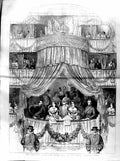 Original Old Antique Print 1855 Imperial Visit State Box Royal Italian Opera
