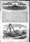 Original Old Antique Print 1855 Sebastopol War Siege Train Mountain Mortars Gun
