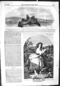 Original Old Antique Print 1855 Electric Telegraph Station Kaliakra Kavar 19th