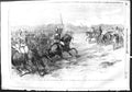 Original Old Antique Print 1855 Cavalry Charge HousehTroops Winds 19th