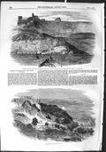 Old Antique Print 1855 Telegraph Sebastopol Kaliakra Monastery Balaclava 19th