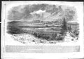 Original Old Antique Print 1855 View War Camp Aldershott Farnborough Road 19th