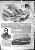 Old Antique Print 1855 Ship Wreck Croesus Collinson Hospital Smyrna War 19th