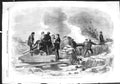Original Old Antique Print 1855 Day Under Fire Green-Hill Sebastopol War Siers