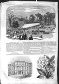 Old Antique Print 1855 Horticultural Soceity Gore Kensington Hotel Munsch 19th