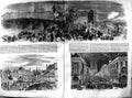 Original Old Antique Print 1855 Fete Joan Arc Orleans Historical Procession