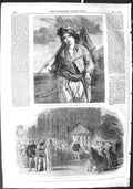 Original Old Antique Print 1855 Neapolitan Fisher-Boy Art Verdi Trovatore Opera