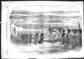 Original Old Antique Print 1855 Review French Troops Constantinople Sultan 19th