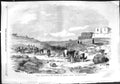 Old Antique Print 1855 Scene Nearl Sebastopol White House Ravine Horses 19th