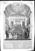 Old Antique Print 1855 Grand Staircase Buckingham Palace Queen State Ball 19th