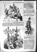 Original Old Antique Print 1855 Ascot Queen Cup Emperor Austria Syrian Costume