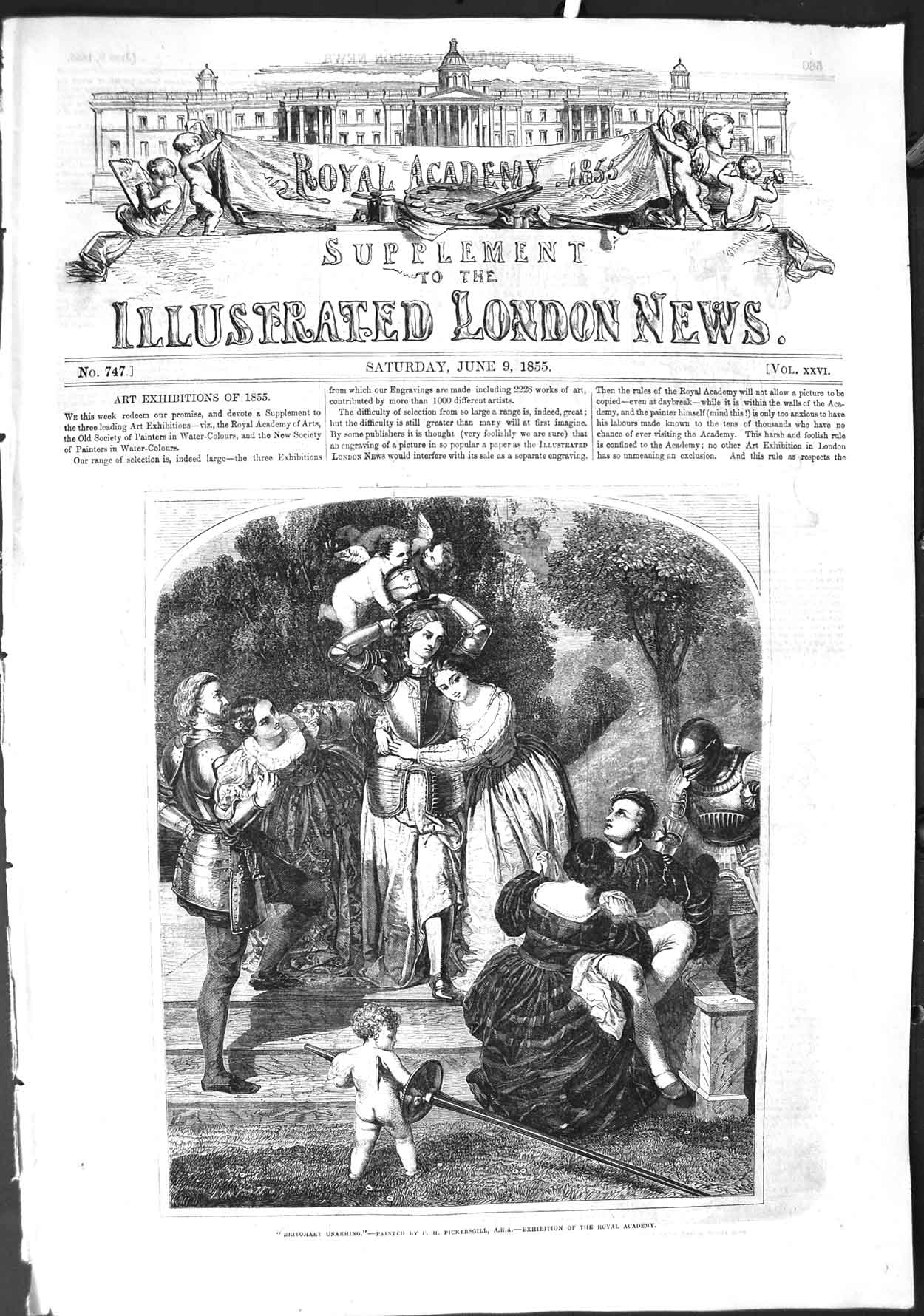 Old Antique Print 1855 Duke'S Palace Orlando Charles Will'S Tower Naworth 19th