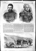 Old Antique Print 1855 Aali Pacha Osten-Sacken Sulter'S Wharf Balaclava 19th