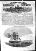 Original Old Antique Print 1855 Massacre Hango-Head Cossack War Ship Flag Truce