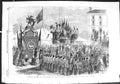 Original Old Antique Print 1855 Procession Opening Metropolitan Cattle Market