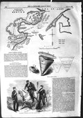 Original Old Antique Print 1855 Azov Kertch War Turkish Siers Russian Infernal