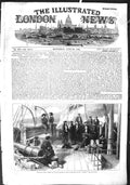 Original Old Antique Print 1855 Baltic Ships War French English Officers Merlin