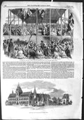 Original Old Antique Print 1855 Earl Derby University Museum Oxford Foundation