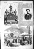 Old Antique Print 1855 Windsor Prince Albert Alderman Spiers Leone Levi 19th