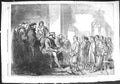 Original Old Antique Print 1855 King Alfred Great Teaching Anglo-Saxon Children