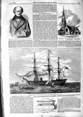 Old Antique Print 1855 John Black Exmouth Baltic Ship Seymour Raitt Jude 19th