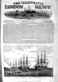 Original Old Antique Print 1855 Baltic Ships Royal George Cronstadt War Orion