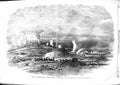 Original Old Antique Print 1855 Sebastopol Redan Advanced Trench War Siers 19th