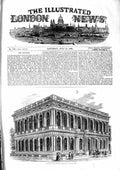 Old Antique Print 1855 Carlton Club-House Pall-Mall London Architecture 19th
