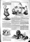 Old Antique Print 1855 Roman Remains Weston Turville Lions Church Hendon 19th