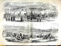 Original Old Antique Print 1855 Funeral Lord Raglan Sebastopol Kazatch Bay War