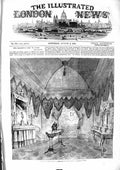 Old Antique Print 1855 Boudoir Reception Queen Victoria Exhibition Paris 19th