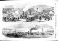 Original Old Antique Print 1855 Funeral Lord Raglan Caradoc Cumberland Clifton