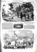 Old Antique Print 1855 Captain Disney Mulgrave House Fulham Shorncliffe 19th