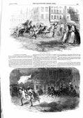 Old Antique Print 1855 Street Scene Alexandria Donkey Races Egypt Natives 19th