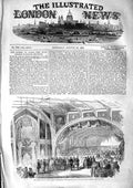 Original Old Antique Print 1855 Queen Paris France Boulogne Railway Station