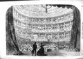 Original Old Antique Print 1855 Queen Theatre Performance Theatr Palace St 19th