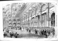 Original Old Antique Print 1855 Queen Visit France Grand Ball Hotel De Ville