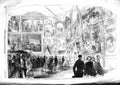 Original Old Antique Print 1855 Queen Visit France Exposition Des Beaux Arts