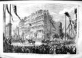 Old Antique Print 1855 Queen Visit France Procession Boulevard St. Denis 19th