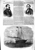 Old Antique Print 1855 Queen Royal Yacht Boulogne Harbour Ship Abatucci 19th