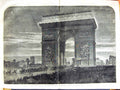 Old Antique Print 1855 Queen Visit France Paris Arc De Triomphe L'Etoile 19th